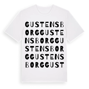 Gustensborg ordlek t-shirt – ekologisk bomull t-shirt från Pinshirt