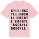 Pink Cotton t-shirt med Gyllinge ordlek t-shirt