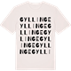 Vintage White t-shirt med Gyllinge ordlek t-shirt