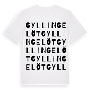 Gyllingelöt ordlek t-shirt – ekologisk bomull t-shirt från Pinshirt