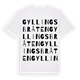 White t-shirt med Gyllingsbråten ordlek t-shirt