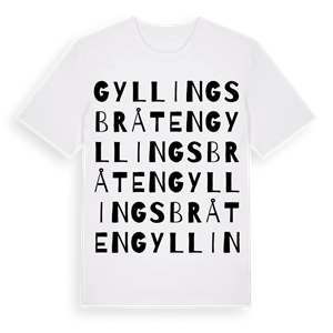 Gyllingsbråten ordlek t-shirt – ekologisk bomull t-shirt från PinShirt