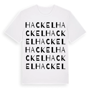 Hackel ordlek t-shirt – ekologisk bomull t-shirt från Pinshirt