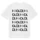White t-shirt med Hackel ordlek t-shirt