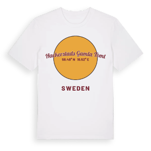 Hackerstads gamla tomt cirkel t-shirt – ekologisk bomull t-shirt från Pinshirt