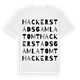 White t-shirt med Hackerstads gamla tomt ordlek t-shirt