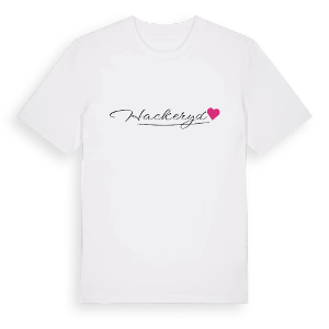 Hackeryd hjärta t-shirt – ekologisk bomull t-shirt från Pinshirt