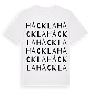 Håckla ordlek t-shirt – ekologisk bomull t-shirt från Pinshirt