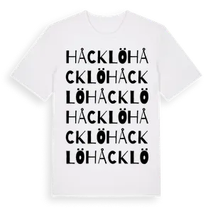 Håcklö ordlek t-shirt – ekologisk bomull t-shirt från Pinshirt