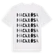 White t-shirt med Hacklösa ordlek t-shirt