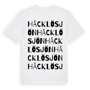 Håcklösjön ordlek t-shirt – ekologisk bomull t-shirt från Pinshirt