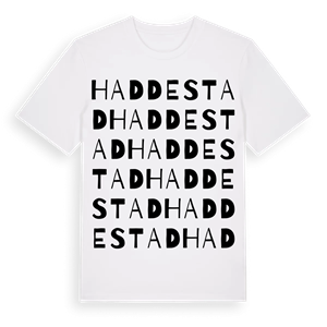 Haddestad ordlek t-shirt – ekologisk bomull t-shirt från Pinshirt