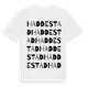 White t-shirt med Haddestad ordlek t-shirt