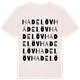 Vintage White t-shirt med Hadelöv ordlek t-shirt