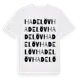 White t-shirt med Hadelöv ordlek t-shirt
