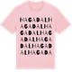 Pink Cotton t-shirt med Hagadal ordlek t-shirt
