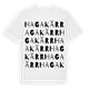White t-shirt med Hagakärr ordlek t-shirt