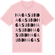 Pink Cotton t-shirt med Hagasund ordlek t-shirt