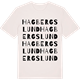 Vintage White t-shirt med Hagbergslund ordlek t-shirt