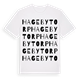 White t-shirt med Hagebytorp ordlek t-shirt