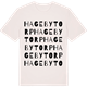 Vintage White t-shirt med Hagebytorp ordlek t-shirt
