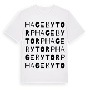 Hagebytorp ordlek t-shirt – ekologisk bomull t-shirt från Pinshirt