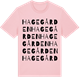 Pink Cotton t-shirt med Hagegården ordlek t-shirt