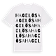 White t-shirt med Hagelösa ordlek t-shirt