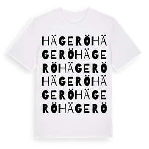 Hägerö ordlek t-shirt – ekologisk bomull t-shirt från Pinshirt