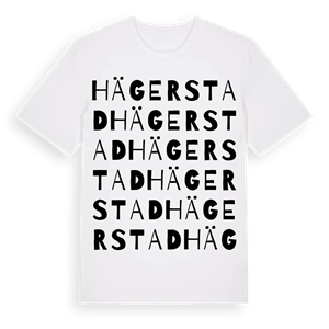 Hägerstad ordlek t-shirt – ekologisk bomull t-shirt från Pinshirt