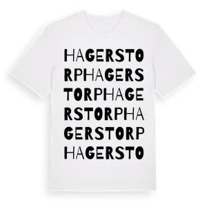 Hagerstorp ordlek t-shirt – ekologisk bomull t-shirt från Pinshirt