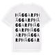 White t-shirt med Häggarp ordlek t-shirt