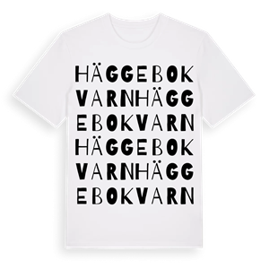 Häggebo kvarn ordlek t-shirt – ekologisk bomull t-shirt från Pinshirt