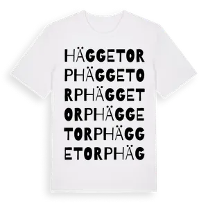 Häggetorp ordlek t-shirt – ekologisk bomull t-shirt från Pinshirt
