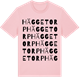Pink Cotton t-shirt med Häggetorp ordlek t-shirt