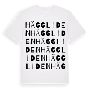 Häggliden ordlek t-shirt – ekologisk bomull t-shirt från Pinshirt