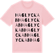 Pink Cotton t-shirt med Haglyckan ordlek t-shirt
