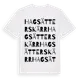White t-shirt med Hagsätterskärr ordlek t-shirt