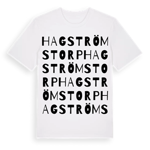 Hagströmstorp ordlek t-shirt – ekologisk bomull t-shirt från Pinshirt