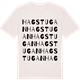 Vintage White t-shirt med Hagstugan ordlek t-shirt
