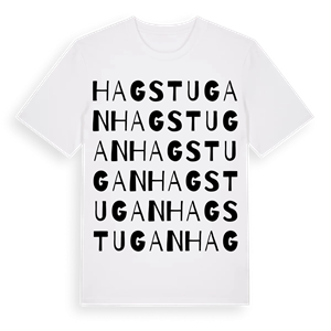 Hagstugan ordlek t-shirt – ekologisk bomull t-shirt från PinShirt