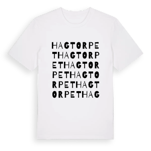 Hagtorpet ordlek t-shirt – ekologisk bomull t-shirt från Pinshirt