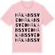 Pink Cotton t-shirt med Håkans sved ordlek t-shirt