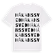 White t-shirt med Håkans sved ordlek t-shirt