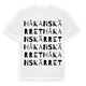 White t-shirt med Håkanskärret ordlek t-shirt