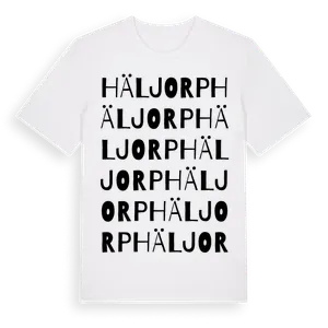 Häljorp ordlek t-shirt – ekologisk bomull t-shirt från Pinshirt