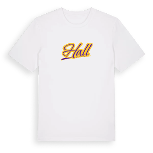 Hall baseball t-shirt – ekologisk bomull t-shirt från Pinshirt