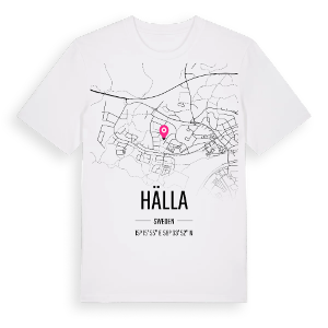 Hälla karta t-shirt – ekologisk bomull t-shirt från Pinshirt