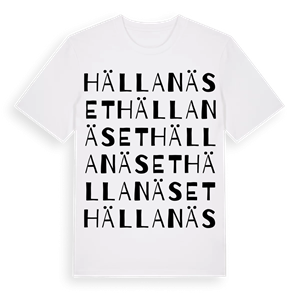 Hällanäset ordlek t-shirt – ekologisk bomull t-shirt från Pinshirt