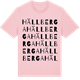 Pink Cotton t-shirt med Hällberga ordlek t-shirt